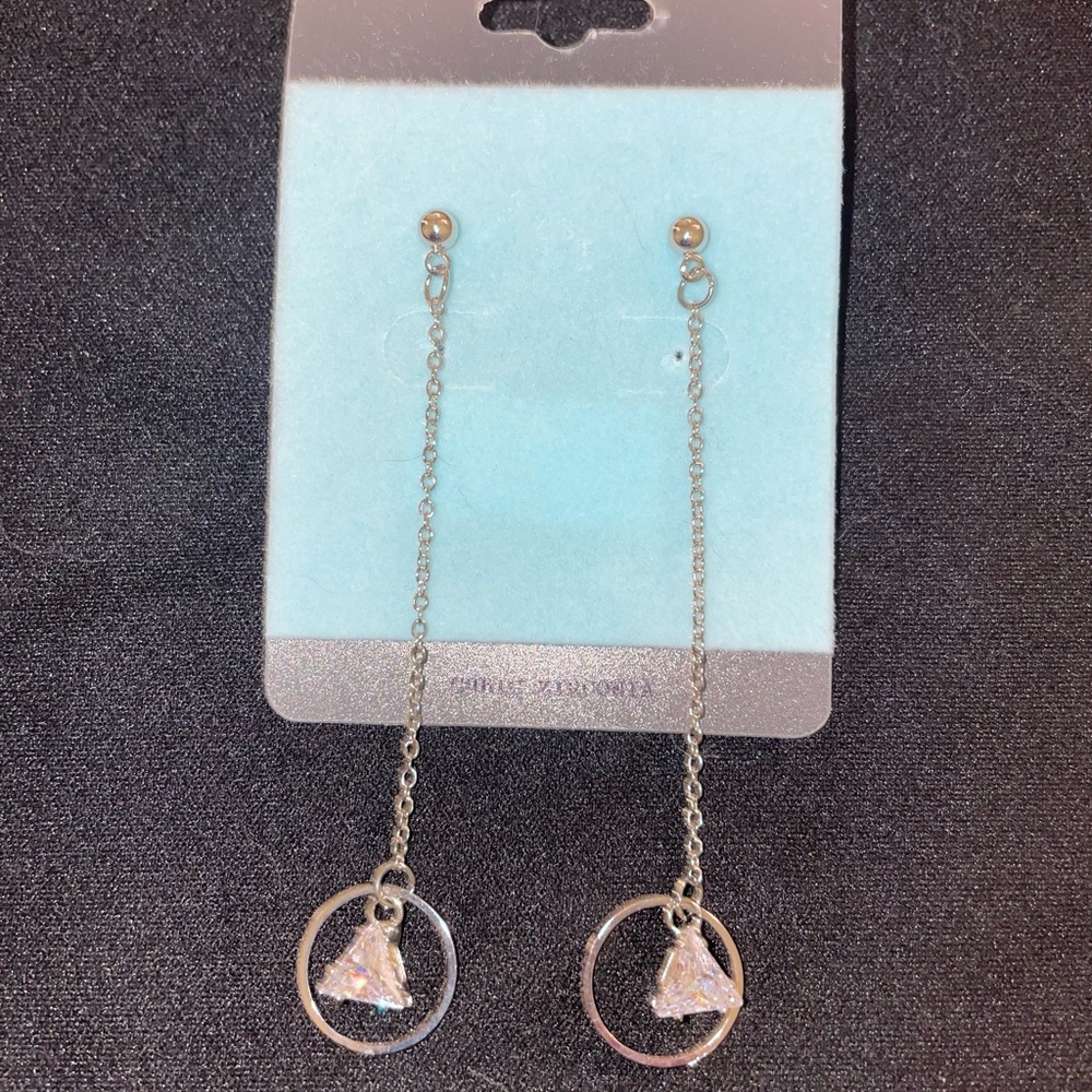 Elegant CZ Drop Earrings